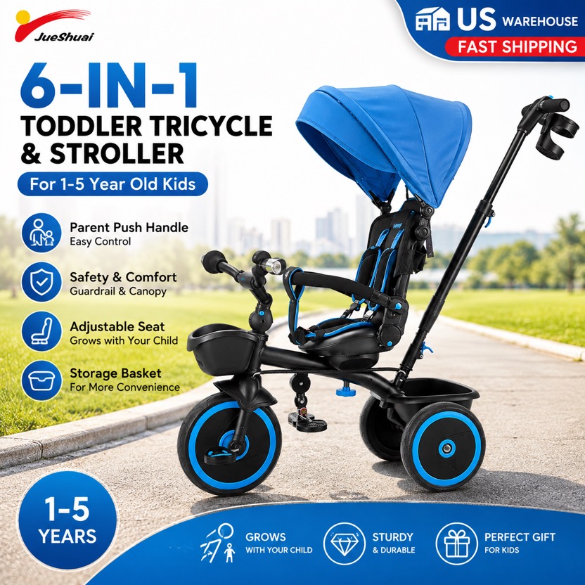 Kids Toys 3 Year Old - Sepeda Roda Tiga & Kereta Dorong