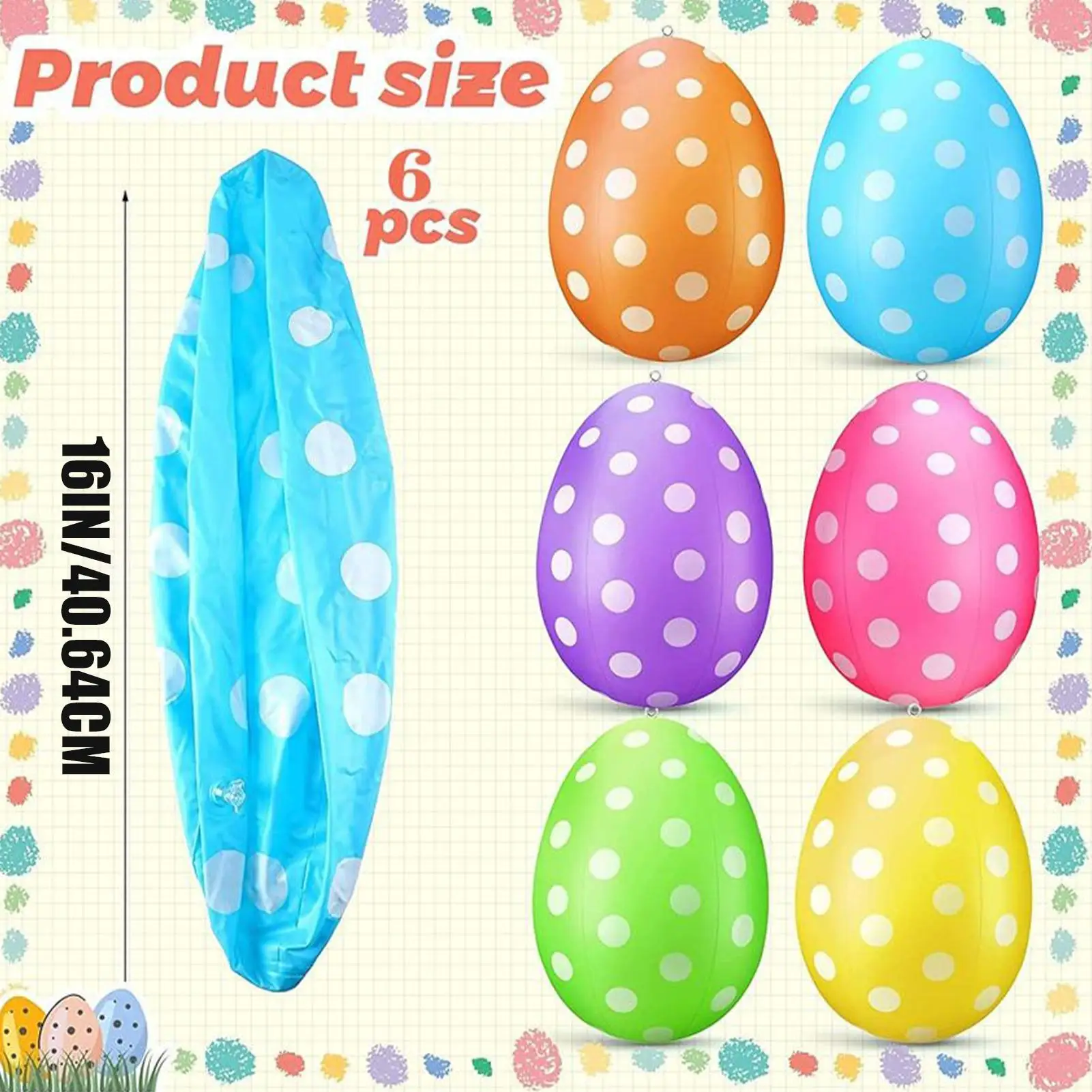 6 Buah Telur Paskah Tiup /set  - Kids Yard Toys ulasan dan harga