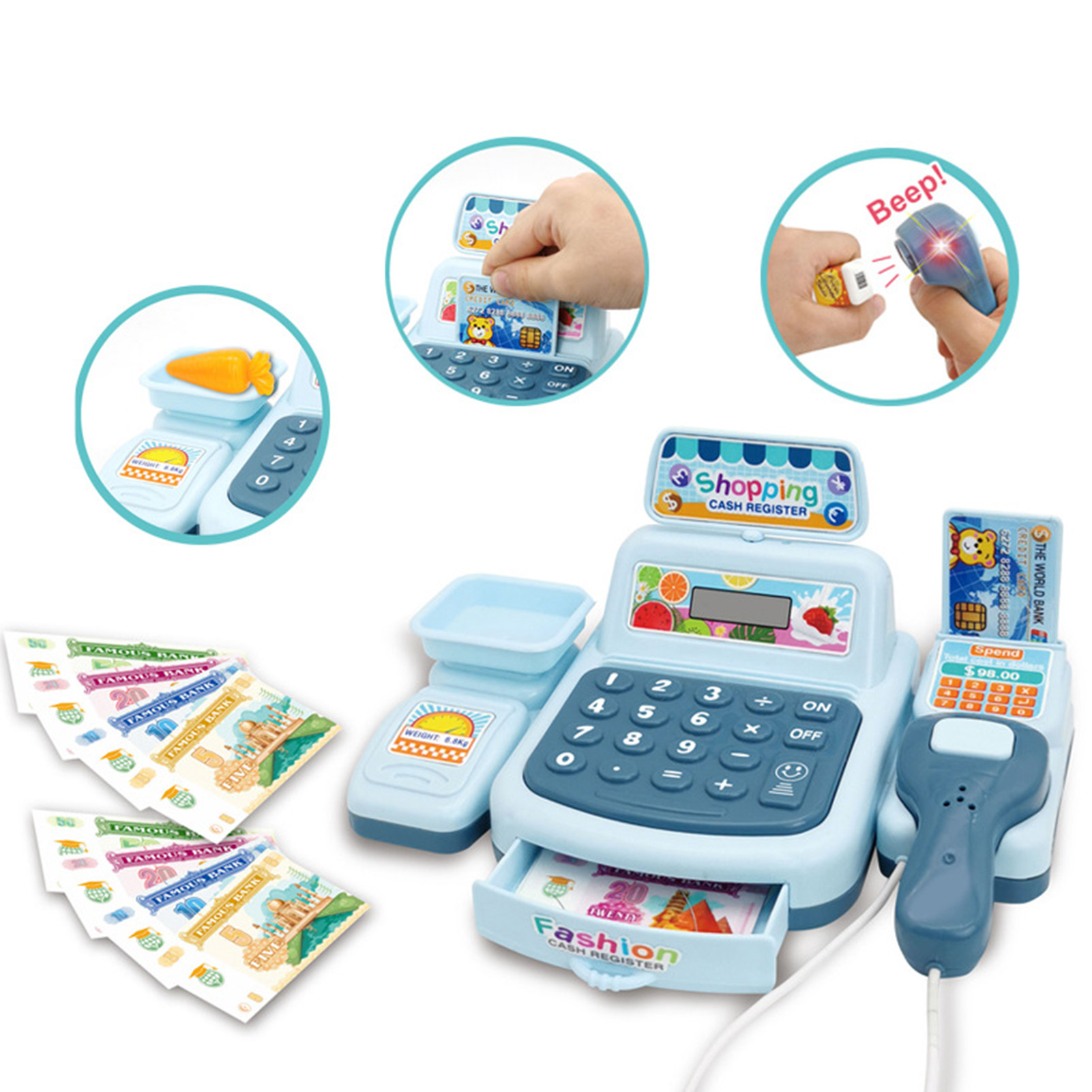 Set Mainan Kasir Supermarket,  - Toy Cash Register ulasan dan harga